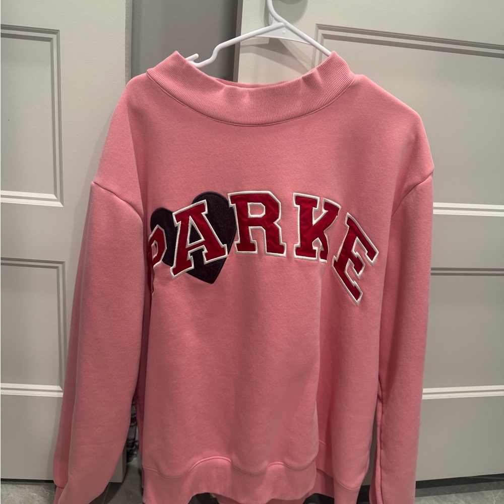 Parke Pink Logo Heart Crewneck Sweatshirt